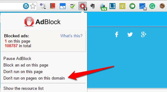 adblock plus how to whitelist a website
