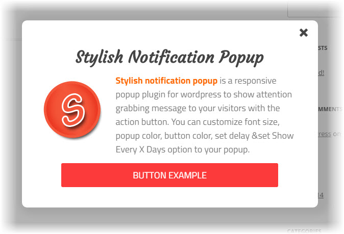 stylish notification popup