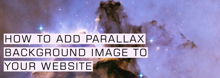 How to Add Parallax Background Image