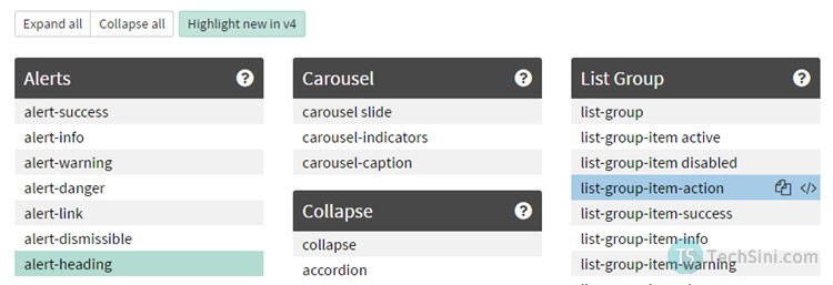 Bootstrap 4 Cheat Sheet by Alexander Rechsteiner