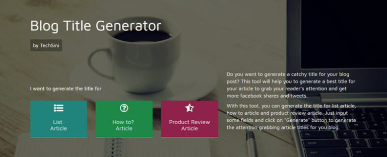 Blog Title Generator – A Free Tool to Generate Catchy Title for Your ...