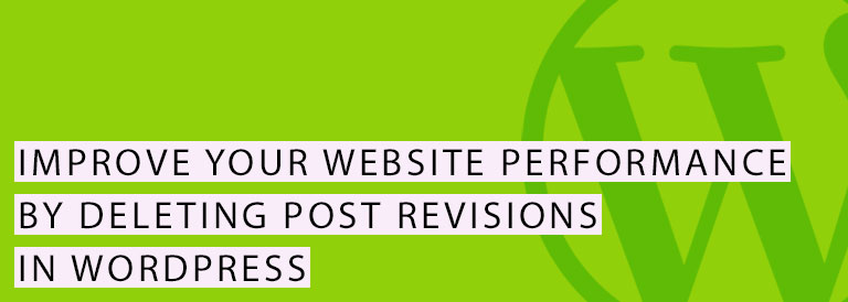 Delete Post Revisions from WordPress