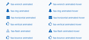 how to add animated Font Awesome icons