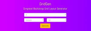 GridGen Bootstrap Grid Generator Tool