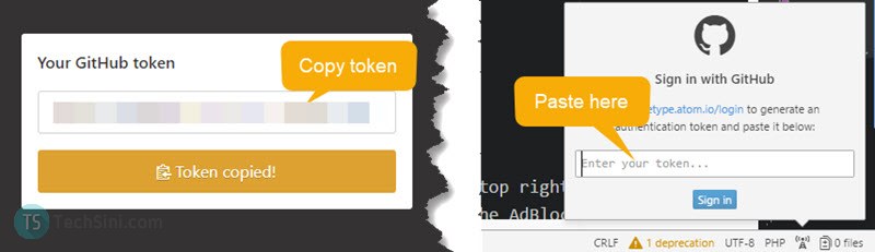 github token - TechSini