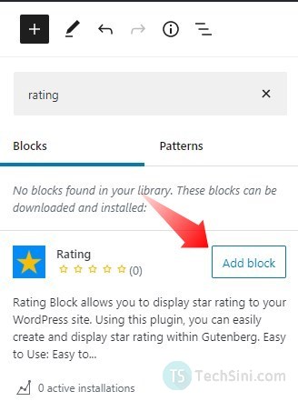 WordPress block directory
