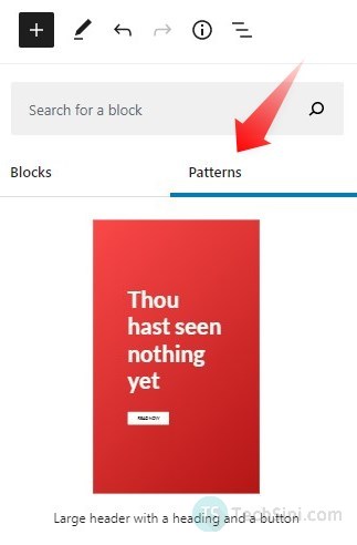 Block patterns