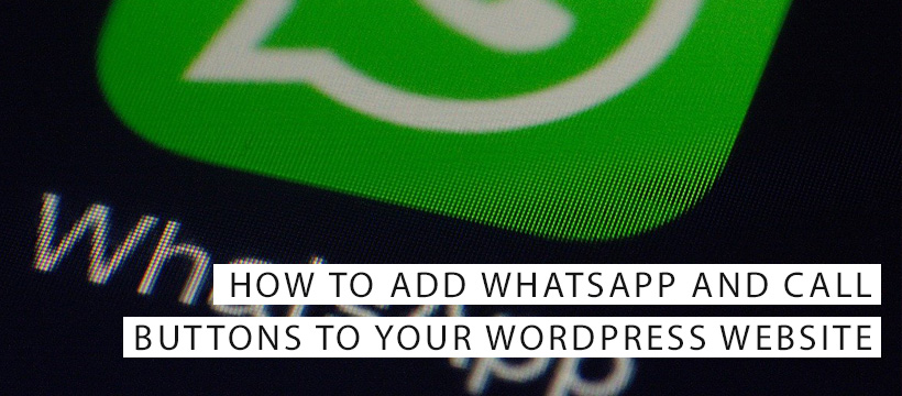 whatsapp and call button for website